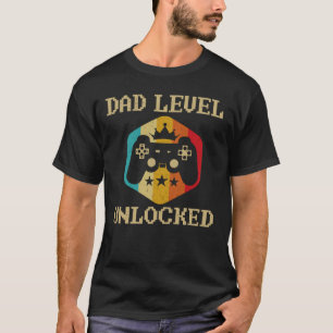 Dad Level Unlocked Pregnancy Announcement T-Shirt