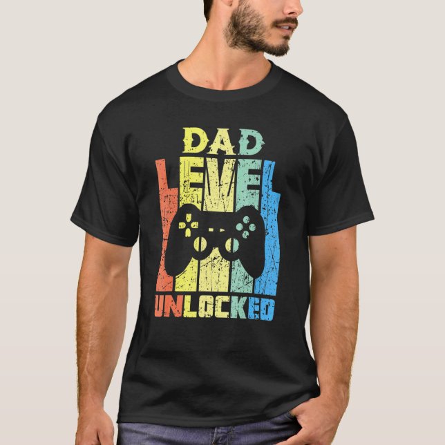 Dad Level Unlocked Soon To Be Father Pregnancy Ann T-Shirt (Front)