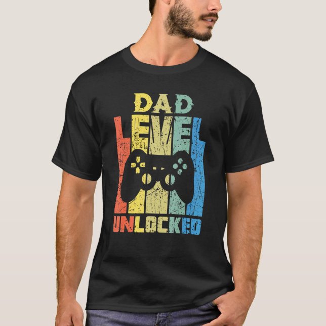 Dad Level Unlocked Soon To Be Father Pregnancy Ann T-Shirt (Front)