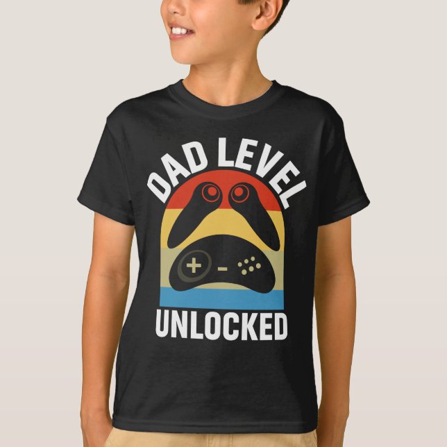 Dad level unlocked T-Shirt (Front)