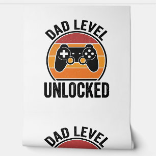 Dad Level Unlocked Vintage Gamer Shirt Design_1 Wallpaper