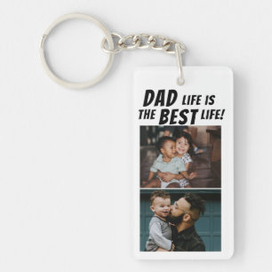 Dad Life is the Best Life 2 Photos Father Key Ring
