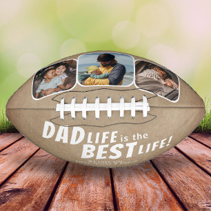 Dad Life is the Best Life Rustic Family 3 Photos American Football