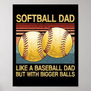 Dad Like Baseball Dad Funny Dad Fathers Day Men  Poster