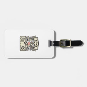 Dad Like No Udder Funny Cow Vintage Vector Design_ Luggage Tag
