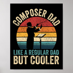 Dad Like Regular Dad But Cooler Father39s Day Poster