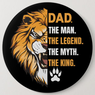 Dad Lion Father's Day Best Gift 6 Cm Round Badge