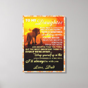 Dad Lion - Gift For Your Daughter Lion  Canvas Print