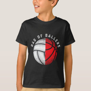 Dad Llers Funny Volleyll Sketll Gift Son Daughter T-Shirt