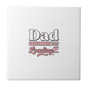 Dad Loading 2025 Baby Announcement Vintage Shirt D Tile