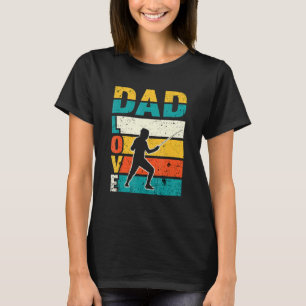 Dad Love Fencing Sword Fight Retro Vintage Sports T-Shirt