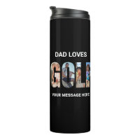 Dad Loves Golf 4 Photos Personalised