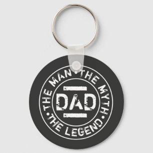 Dad Man Myth Legend Grunge Stamp Father's Day T-Sh Key Ring