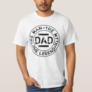 Dad Man Myth Legend Grunge Stamp Father's Day T-Sh T-Shirt