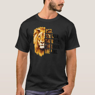 Dad Man Myth Legend King Lion Face 4th Of July Fat T-Shirt