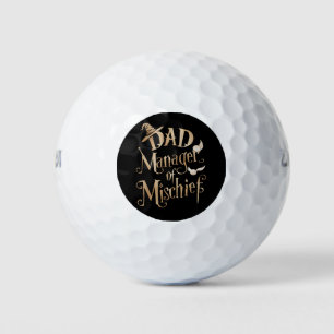 Dad Manager Of Mischief Magical Wizard Fathers Day Golf Balls