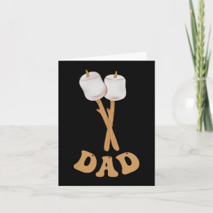 Dad marshmallow happy camper 1st birthday camping card