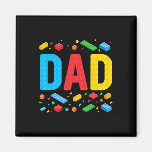 Dad Master Builder Building Bricks Blocks Family F Magnet