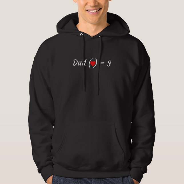 Dad Math Function Father Of 3 Kids Dad Of Three Fa Hoodie (Front)