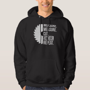Dad Measure Cut Swear Handyman Father Day Hoodie