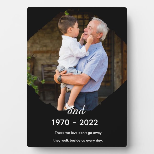 Dad Memorial Tabletop Plaque with Easel (Front)