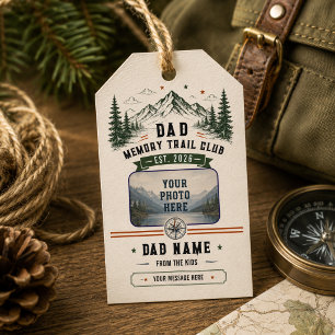 Dad Memory Trail Club Father’s Day Photo Gift Tags