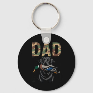 Dad men's camo mallard duck hunting camouflage key ring