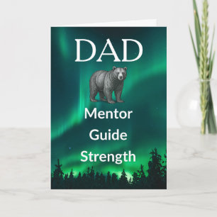 Dad Mentor Guide Card - Bear & Northern Lights