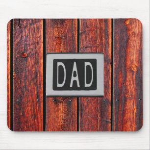 DAD Metal Barn Wood Background Mouse Mat