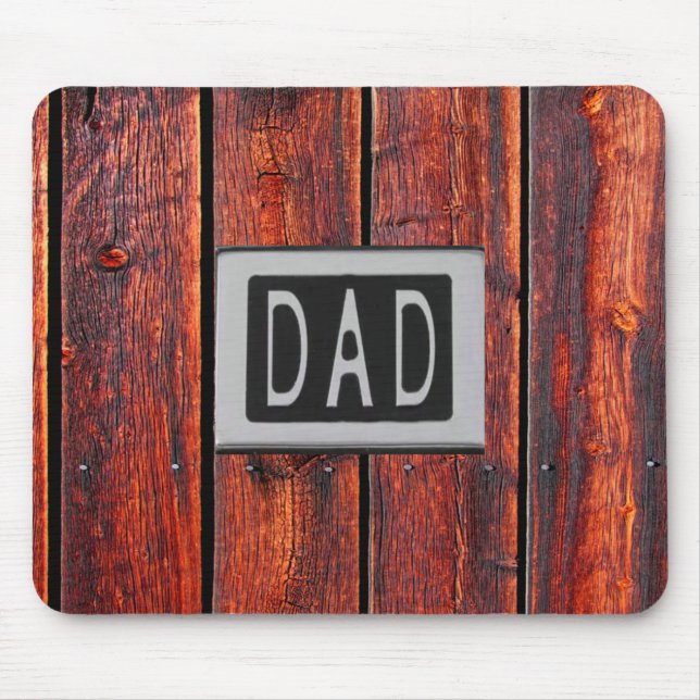 DAD Metal Barn Wood Background Mouse Mat (Front)