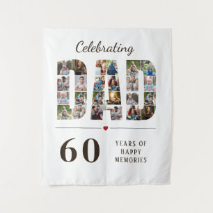 DAD Milestone Birthday 24 Photo Tapestry