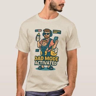 Dad Mode Activated - Gamer Style Parenting T-Shirt