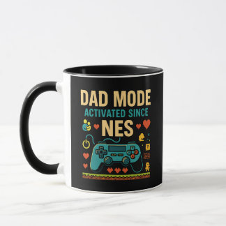 Dad Mode Activated NES Retro Gamer Art Mug