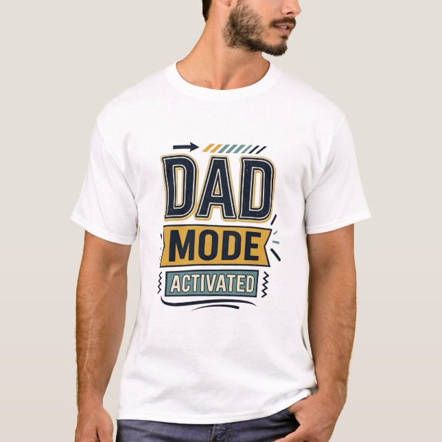 Dad Mode Activated Vintage Engraving Shirt Design  (Front)