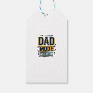 Dad Mode Activated Vintage Engraving Shirt Design  Gift Tags