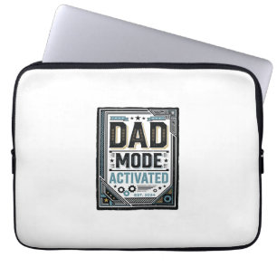Dad Mode Activated Vintage Engraving Shirt Design_ Laptop Sleeve