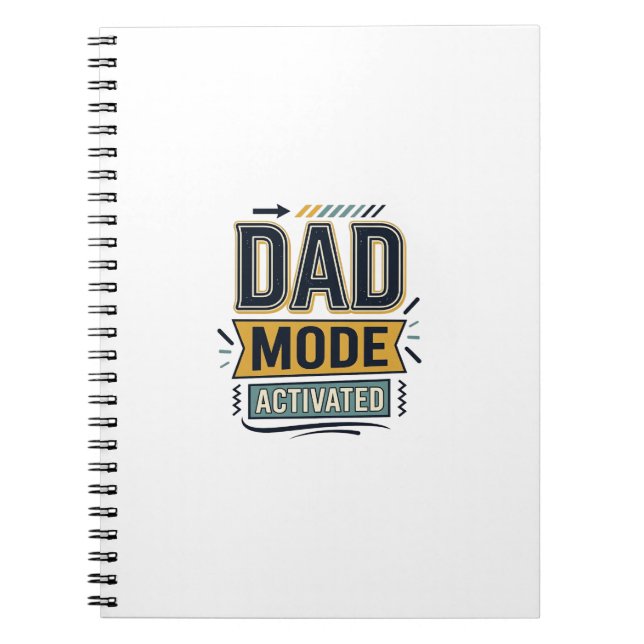 Dad Mode Activated Vintage Engraving Shirt Design  Notebook (Front)
