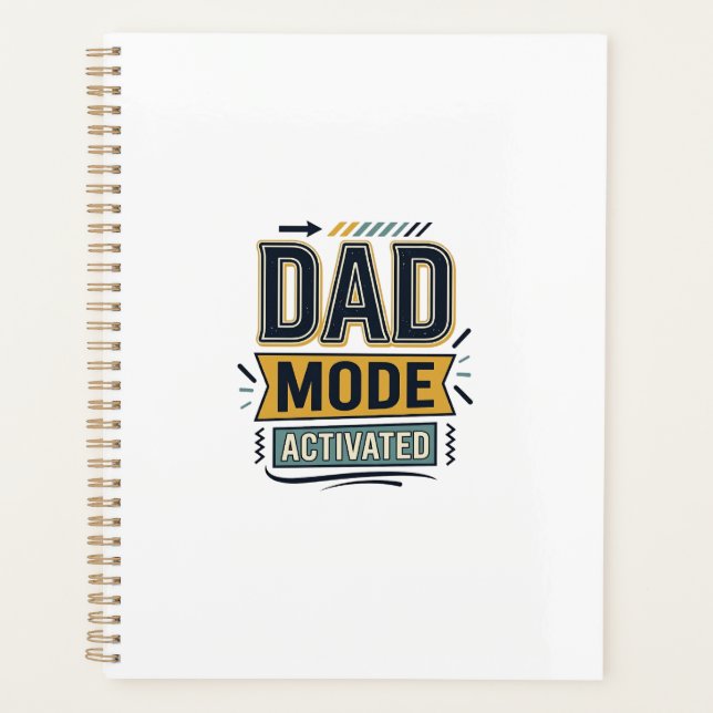 Dad Mode Activated Vintage Engraving Shirt Design  Planner (Front)