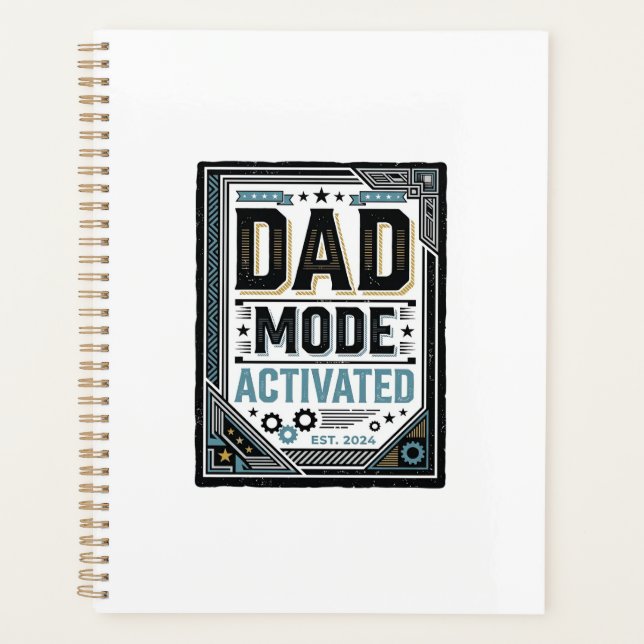Dad Mode Activated Vintage Engraving Shirt Design_ Planner (Front)