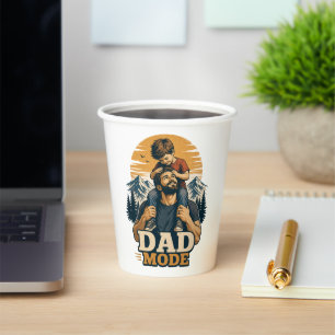 Dad Mode Father's Day Shirt Paper Cups