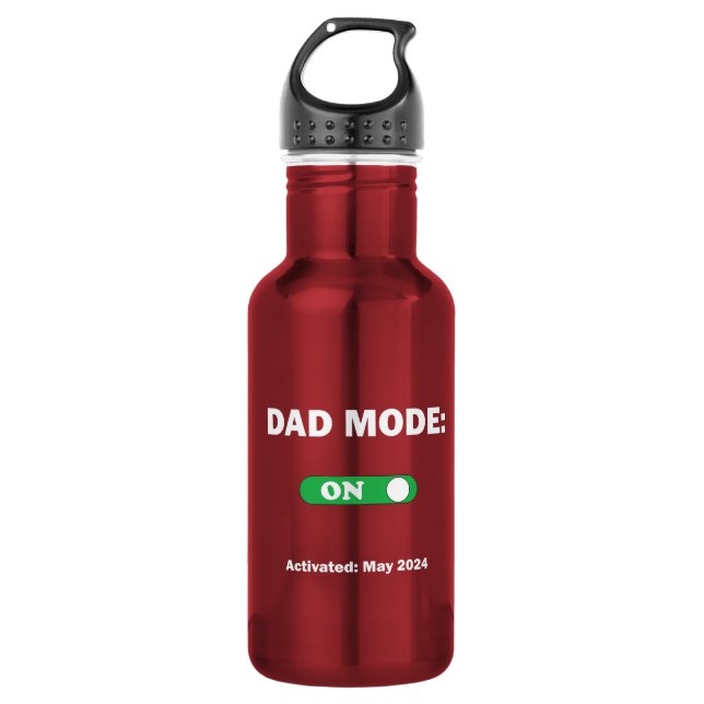 Dad Mode: ON 532 Ml Water Bottle (Front)