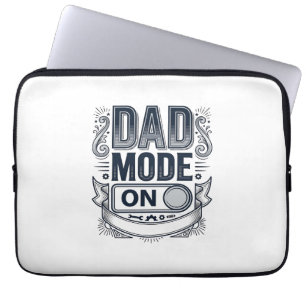 Dad Mode On Vintage Engraving Shirt Design_1 Laptop Sleeve