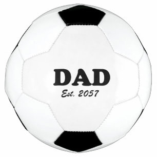 Dad modern black typography custom est date football