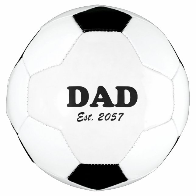 Dad modern black typography custom est date  football (Front)