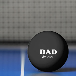 Dad modern typography custom established date fun ping pong ball