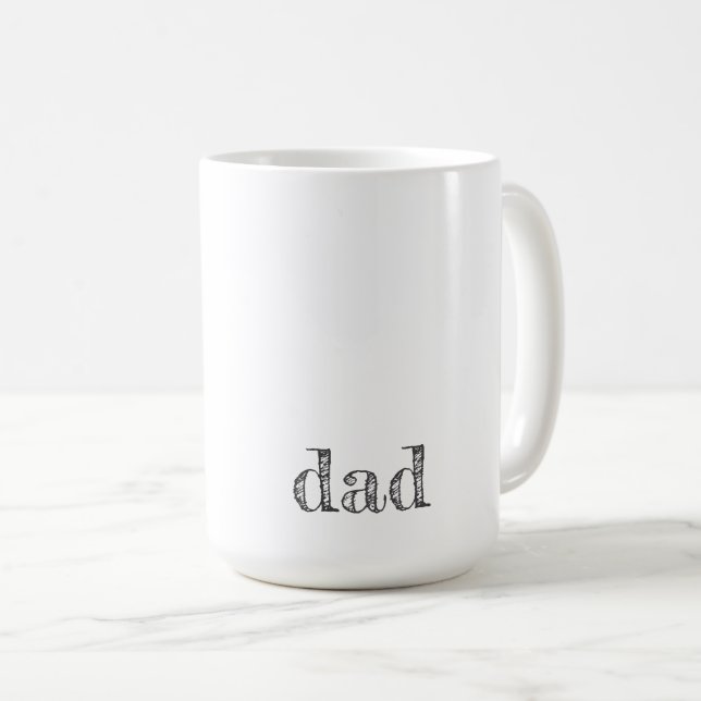 DAD Modern Typography Fathers Day Joy Kids Fun Coffee Mug (Front Right)