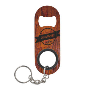 Dad Modern Wood Grain Logo Monogrammed