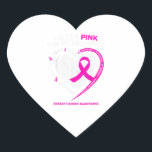 Dad Mom I Wear Pink For My Daughter Breast Cancer Heart Sticker<br><div class="desc">Dad Mom I Wear Pink For My Daughter Breast Cancer</div>