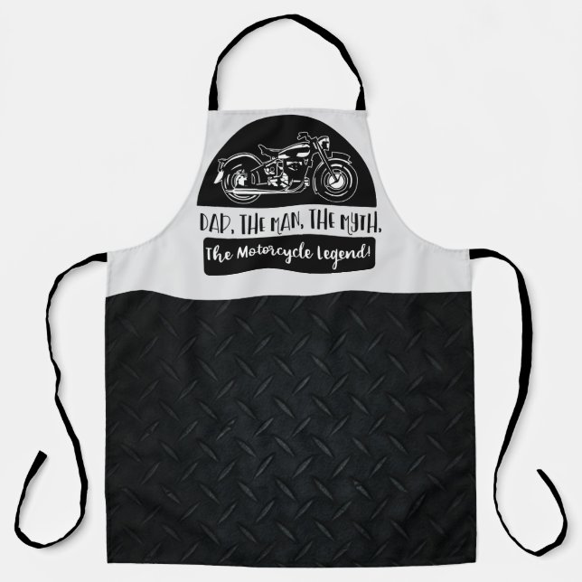 Dad Motorcycle Legend Cool Men's Father's Day Apron (Front)