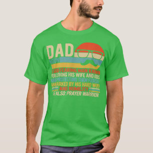 Dad Moustache Father's Day Christian Prayer Father T-Shirt